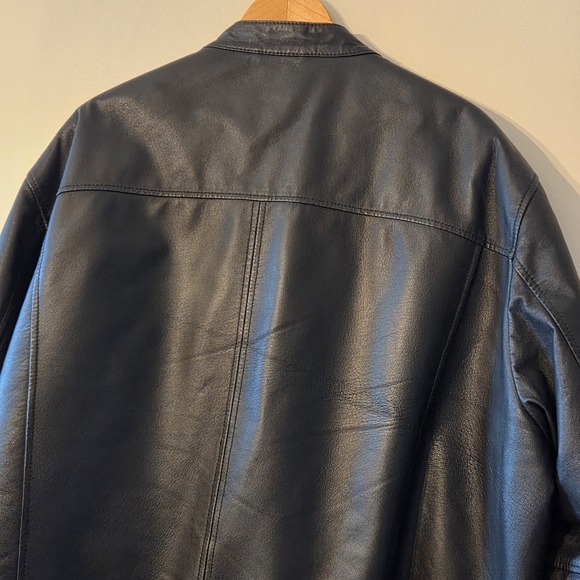 Danier Men's Leather Biker Boho Black Moto Hippie Zip Fall Winter Jacket Sz 3XL - Picture 11 of 14